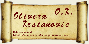 Olivera Krstanović vizit kartica